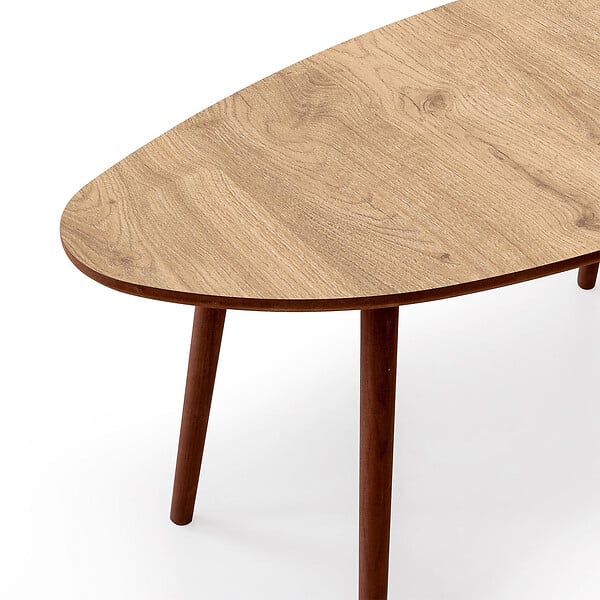 HABITAT ET JARDIN - Table basse en bois "Nora" 100 x 50 x 45 cm - Chêne - large