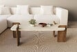 HABITAT ET JARDIN - Table basse en bois "Leapiri" - 120 x 60 x 35 cm - Travertin - vignette