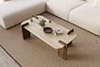 HABITAT ET JARDIN - Table basse en bois "Leapiri" - 120 x 60 x 35 cm - Travertin - vignette