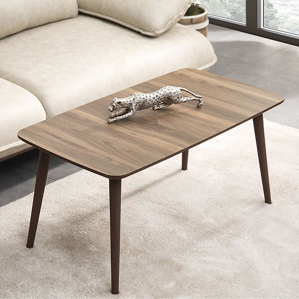 HABITAT ET JARDIN - Table basse en bois "Luci" 100 x 53 x 45 cm - Noyer - large
