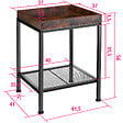 TECTAKE - Table d’appoint ROCHESTER 41,5x41x56cm - vignette