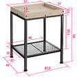 TECTAKE - Table d’appoint ROCHESTER 41,5x41x56cm - vignette