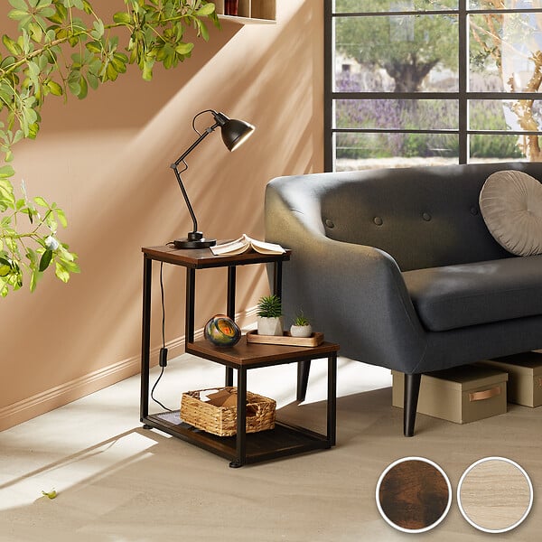 TECTAKE - Table d’appoint HALIFAX 60,5x35,5x60,5cm - large