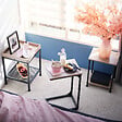 TECTAKE - Table d’appoint Erie 40x30x63cm - vignette