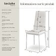 TECTAKE - Ensemble 4 chaises de salle à manger aspect cuir avec paillettes blanc - vignette