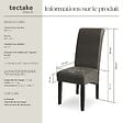 TECTAKE - Ensemble de 4 chaises de salle à manger aspect cuir gris marbré - vignette