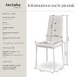 TECTAKE - Ensemble de 6 chaises de salle à manger aspect cuir à paillettes blanc - vignette