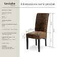 TECTAKE - Ensemble 4 chaises de salle à manger aspect cuir marron foncé - vignette