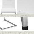 TECTAKE - Lot de 8 chaises Rembourrées en cuir synthétique ergonomique blanc - vignette