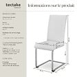 TECTAKE - Lot de 8 chaises Rembourrées en cuir synthétique ergonomique blanc - vignette