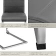 TECTAKE - Ensemble 4 chaises de salle à manger aspect cuir ergonomique gris - vignette