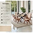 TECTAKE - Chaise en bois avec cannage viennois design boho chêne foncé - vignette
