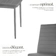 TECTAKE - Ensemble 4 chaises de salle à manger avec revêtement aspect cuir gris - vignette
