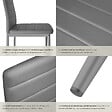 TECTAKE - Ensemble 4 chaises de salle à manger avec revêtement aspect cuir gris - vignette