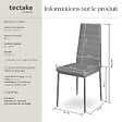 TECTAKE - Ensemble 4 chaises de salle à manger avec revêtement aspect cuir gris - vignette