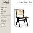 TECTAKE - Lot de 4 chaises en bois avec cannage viennois design boho noir - vignette