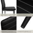 TECTAKE - Ensemble 4 chaises de salle à manger aspect cuir ergonomique noir - vignette