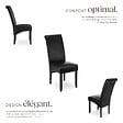 TECTAKE - Ensemble de 2 chaises de salle à manger aspect cuir ergonomiques noir - vignette