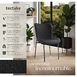 TECTAKE - 4 chaises rembourrées revêtement en tissu et forme ergonomique noir - vignette