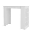 HABITAT ET JARDIN - Table de bar en bois "Swallow" 117 x 54 x 101,8 cm - Blanc - vignette