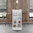 HABITAT ET JARDIN - Table de bar en bois "Swallow" 117 x 54 x 101,8 cm - Blanc - vignette