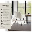 TECTAKE - Lot 6 chaises élégantes aspect corde forme ergonomique crème/noir - vignette
