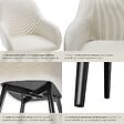 TECTAKE - Lot 6 chaises élégantes aspect corde forme ergonomique crème/noir - vignette