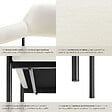 TECTAKE - Lot 6 fauteuils rembourrés pieds en acier dossier continu noir/blanc - vignette