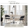 TECTAKE - Lot 2 Fauteuils rembourré ergonomique en tissu 150kg max noir - vignette