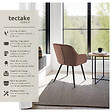 TECTAKE - Lot 6 chaises rembourrées en velours matelassé et dossier continu brun - vignette
