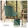 TECTAKE - Lot 4 chaises rembourrées aspect velours forme ergonomique vert - vignette