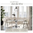 TECTAKE - Lot 2 Fauteuils rembourré ergonomique en tissu 150kg max grège - vignette