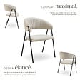 TECTAKE - Lot 2 Fauteuils rembourré ergonomique en tissu 150kg max grège - vignette