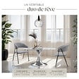 TECTAKE - Lot 2 Fauteuils rembourré ergonomique en tissu 150kg max gris - vignette