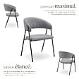 TECTAKE - Lot 2 Fauteuils rembourré ergonomique en tissu 150kg max gris - vignette