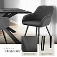TECTAKE - Chaise élégante aspect corde avec forme ergonomique anthracite/noir - vignette