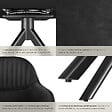 TECTAKE - Lot de 4 chaises pivotantes à 360° en velours avec rembourrage noir - vignette