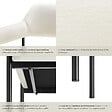 TECTAKE - Lot 2 fauteuils rembourrés pieds en acier dossier continu noir/blanc - vignette