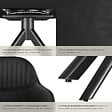 TECTAKE - Lot de 6 chaises pivotantes à 360° en velours avec rembourrage noir - vignette