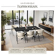 TECTAKE - Lot 6 Fauteuils rembourré ergonomique en tissu 150kg max grège - vignette
