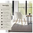 TECTAKE - Lot 6 chaises élégantes aspect corde forme ergonomique crème/doré - vignette