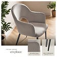 TECTAKE - Lot 4 Fauteuils aspect velours rembourré max 120 kg taupe - vignette