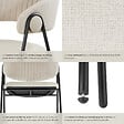 TECTAKE - Lot 4 Fauteuils rembourré ergonomique en tissu 150kg max grège - vignette