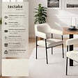TECTAKE - Lot 6 fauteuils rembourrés avec pieds en acier dossier continu blanc - vignette