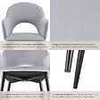 TECTAKE - Lot 6 Fauteuils aspect velours rembourré max 120 kg gris clair - vignette