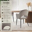 TECTAKE - Lot 2 Fauteuils aspect velours rembourré max 120 kg taupe - vignette