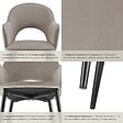 TECTAKE - Lot 2 Fauteuils aspect velours rembourré max 120 kg taupe - vignette