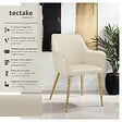 TECTAKE - Lot 2 Fauteuils aspect velours rembourrés avec dossier continu beige - vignette