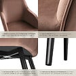 TECTAKE - Ensemble de 2 chaises en cuir synthétique aspect velours brun-noir - vignette