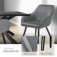 TECTAKE - Lot 6 chaises de salle à manger en velours matelassées gris - vignette